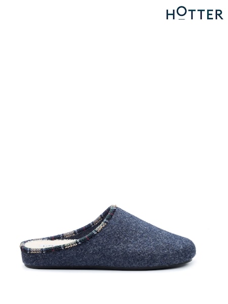 Blue - Regular Hotter Standard Fit Snooze Slip-on Slippers