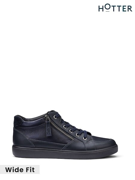 Blue - Hotter Rapid Lace-up/zip Cupsole Trainers