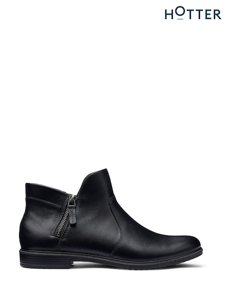 Black - Hotter Ludlow Zip Ankle Boots