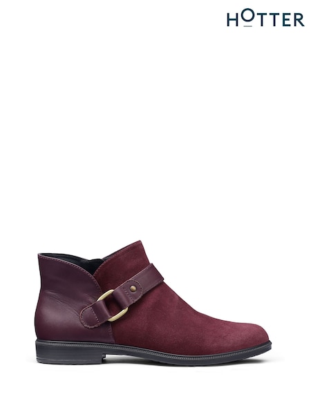 Red - Hotter Linton Zip Boots