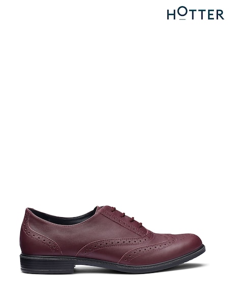 Red - Hotter Wide Fit Echo Lace-up Full Shoes