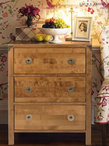 Laura Ashley Honey Gold Balmoral 3 Drawer Chest (456955) | £725