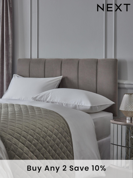 Opulent Velvet Steel Grey Panel Upholstered Headboard (456956) | £190 - £240