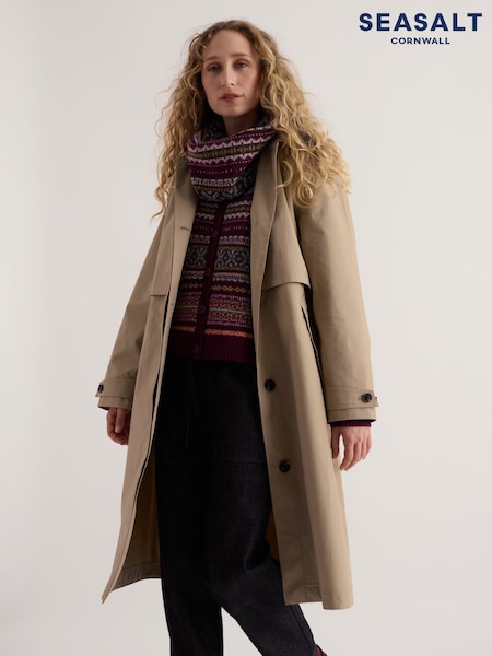 Natural - Seasalt Cornwall Sea Lights Trench Coat