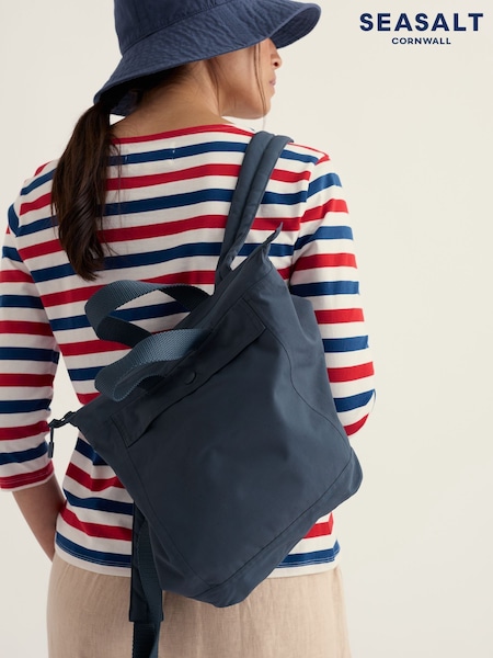 Blue - Seasalt Cornwall Porthlynn Waterproof Backpack