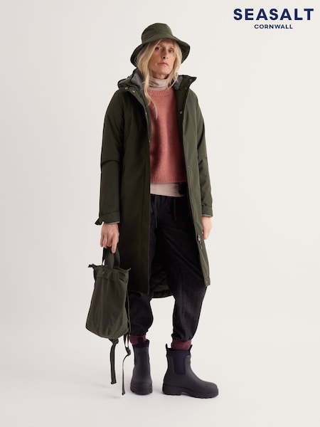 Green - Seasalt Cornwall Janelle Raincoat