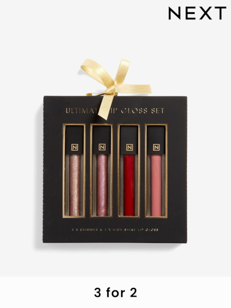 Set of 4 High Shine and Shimmer Lip Glosses (458582) | £16