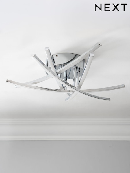 Chrome Amari 5 Arm Flush Ceiling Light (458826) | £125