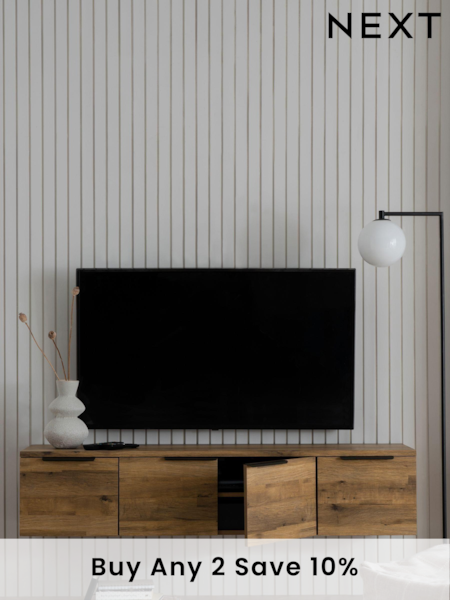 Dark Bronx Oak Effect Wall Mounted TV Unit (459600) | £250