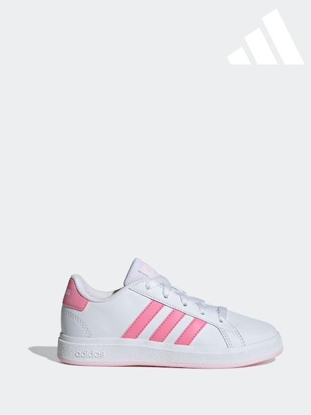 adidas White/Pink Gazelle Trainers (460343) | £21