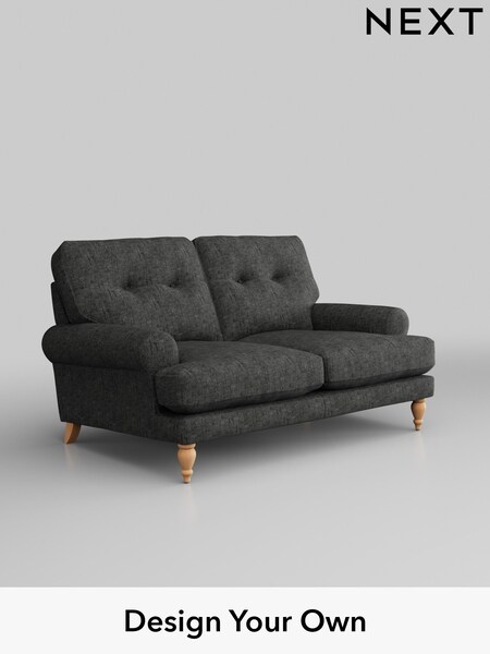 Boucle Weave Easy Clean/Charcoal Grey Erin Buttoned Back Deep Sit (461684) | £1,075