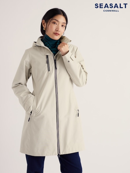 Mid Natural - Seasalt Cornwall Coverack Waterproof Coat