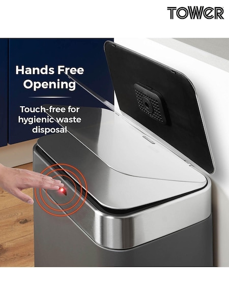 Tower Grey 75L Rectangular Sensor Bin (462461) | £120