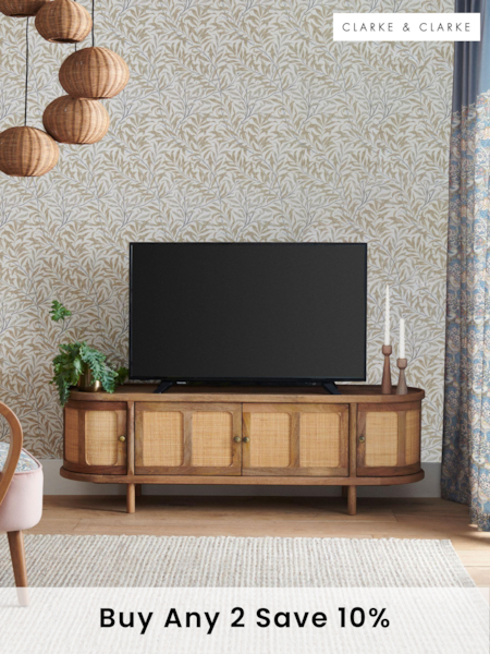 Clarke and Clarke Cane and Mango Wood Aspley TV Unit (462657) | £750