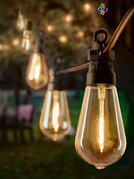 Premier Decorations Ltd Garden 10 Warm White Connectable Lights (463044) | £20