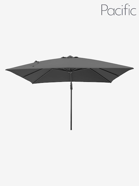 Pacific Grey Anthracite Garden Challenger T2 3m Square Free Arm Parasol (463224) | £500