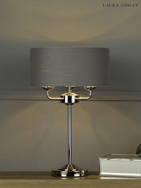 Laura Ashley Charcoal Sorrento Table Lamp (463567) | £149