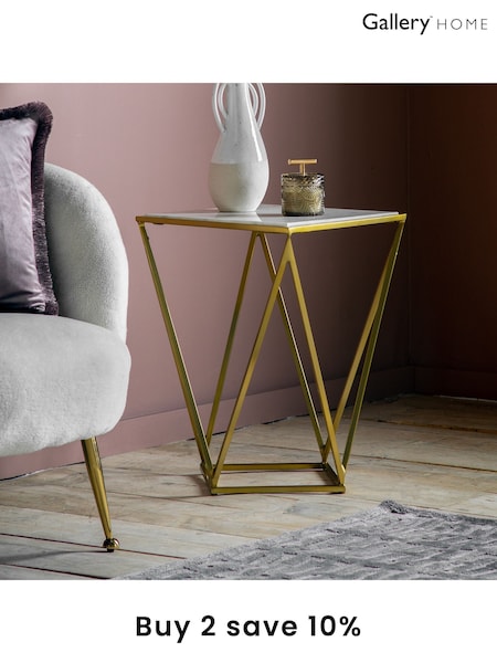 Gallery Home Gold Hayward Side Table (464073) | £182