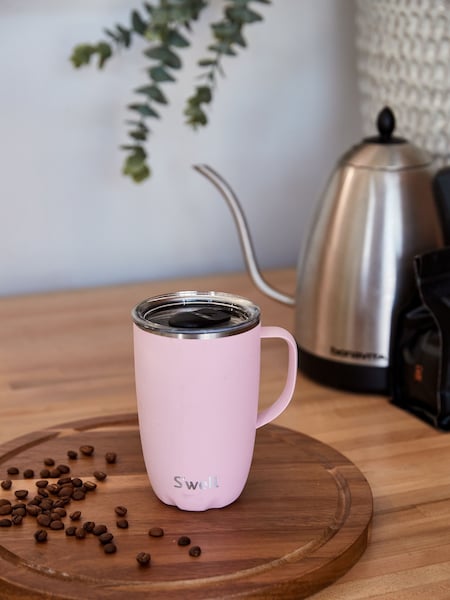 S’well Blush Pink 350ml Travel Mug with Handle (464125) | £28