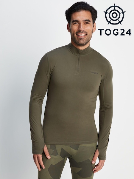 Tog 24 Green Snowdon Thermal Quarter Zip Saga T-Shirt (464406) | £14.50