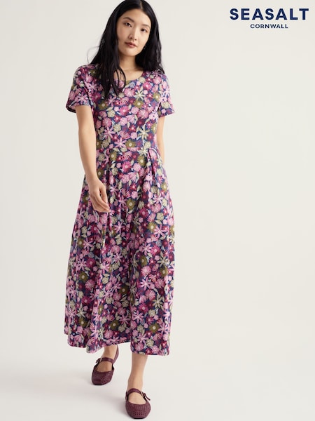 Pink - Seasalt Cornwall Short Sleeve Veronica Dress