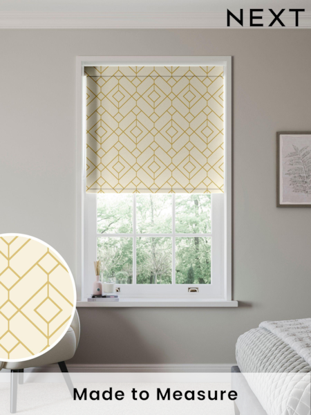 Yellow Lattice Geo Made to Measure Roller Blind (464619) | £57
