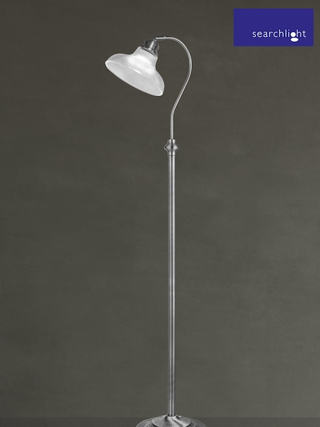 Searchlight Satin Silver Willow Floor Lamp (464941) | £95