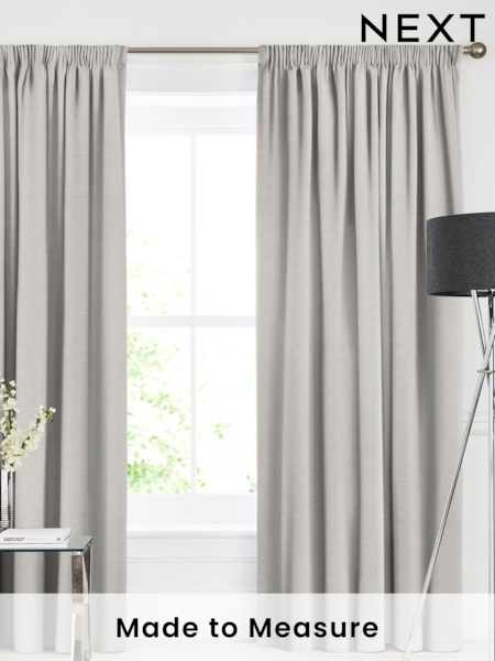 Oyster Natural Soho Made To Measure Curtains (465082) | £100