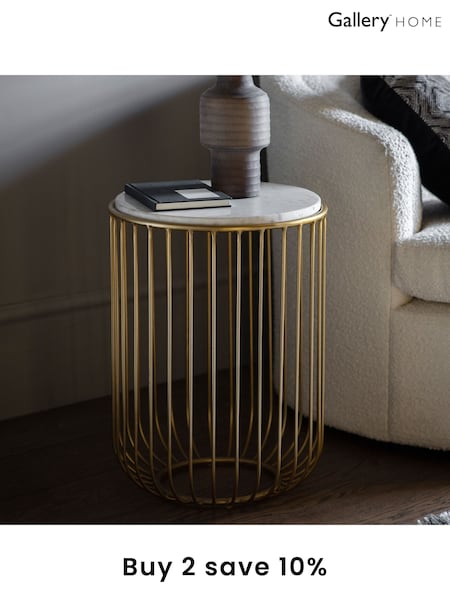 Gallery Home Gold Reno Side Table (465646) | £207