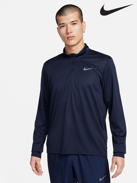 Nike Navy Dri-FIT Pacer Quarter Zip Running Top (465848) | £45