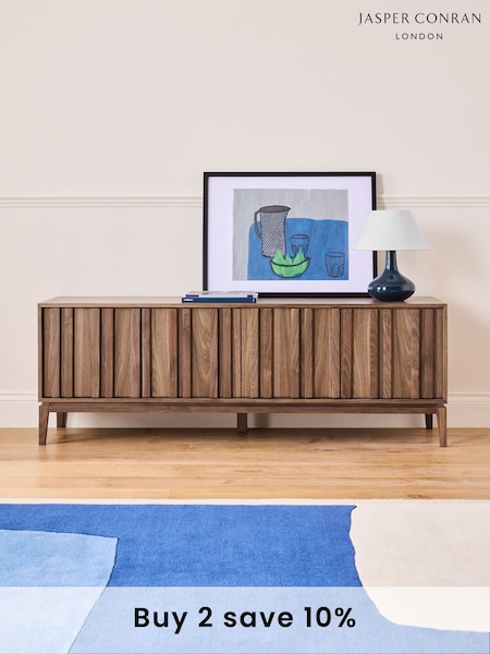 Jasper Conran London Walnut Belgrave Wide TV Unit (466629) | £699