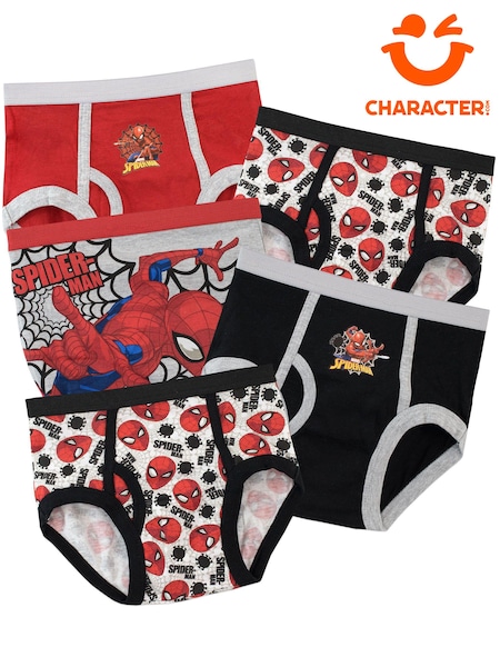 Character Silver Spiderman 100% Cotton Briefs Packs of 5 (466819) | £15