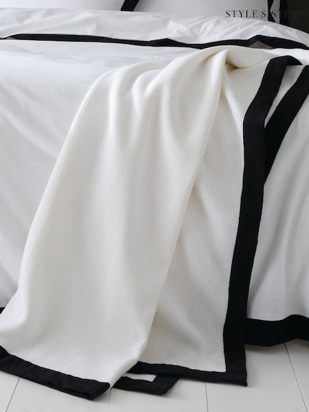 Style Sisters White Waffle 100% Cotton Throw (467916) | £50