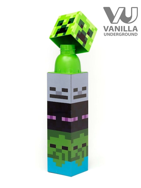 Vanilla Underground Green Minecraft Boys Square Mobs Screw Water Bottle (468205) | £14