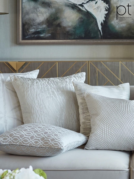Prestigious Textiles Mist Grey 50 x 50cm Hamlet Feather Filled Cushion (468524) | £32