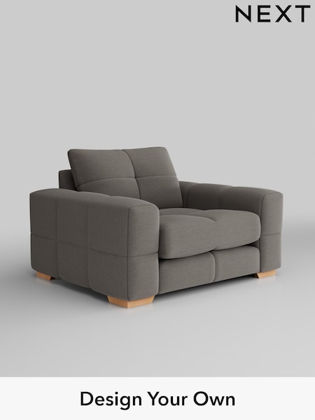 Fine Chenille Easy Clean/Dark Smoke Grey Brooke Deep Sit (468659) | £1,325