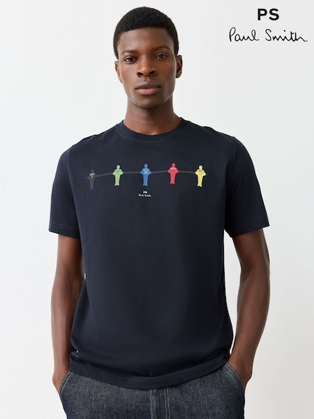Blue Football - Regular Paul Smith Regular Fit Graphic T-shirt