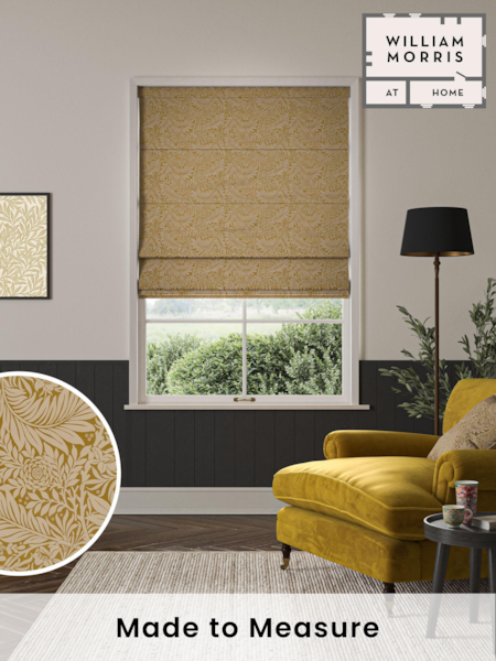 William Morris At Home Yellow Larkspur Woven Made To Measure Roman Blinds (469472) | £106
