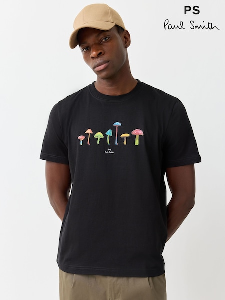 Black Mushroom - Regular Paul Smith Regular Fit Graphic T-shirt