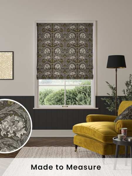 William Morris At Home Grey African Marigold Velvet Made to Measure Roman Blinds (469876) | £106
