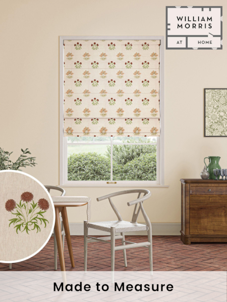 William Morris At Home Natural Lily Flower Embroidery Made to Measure Roman Blinds (469980) | £106