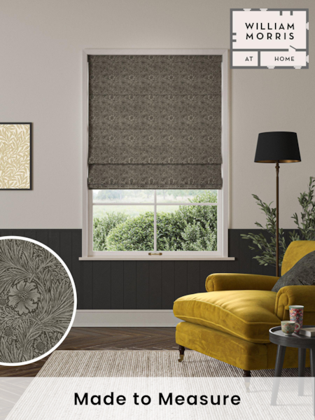 William Morris At Home Grey Marigold Velvet Made to Measure Roman Blinds (470261) | £106