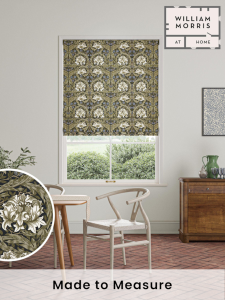 William Morris At Home Green African Marigold Made to Measure 100% Cotton Roman Blinds (470266) | £99
