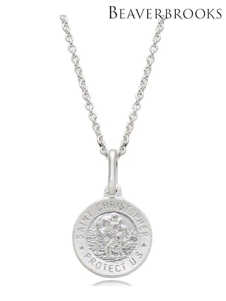 Beaverbrooks Children's Mini B Silver St Christopher Pendant (470359) | £45