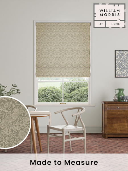 William Morris At Home Green Strawberry Thief Woven Made to Measure Roman Blinds (470516) | £106
