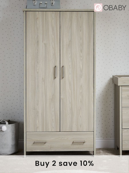 Obaby Grey Wash Nika Double Wardrobe (470793) | £285