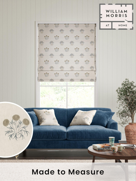 William Morris At Home Natural Lily Flower Embroidery Made to Measure Roman Blinds (470854) | £106