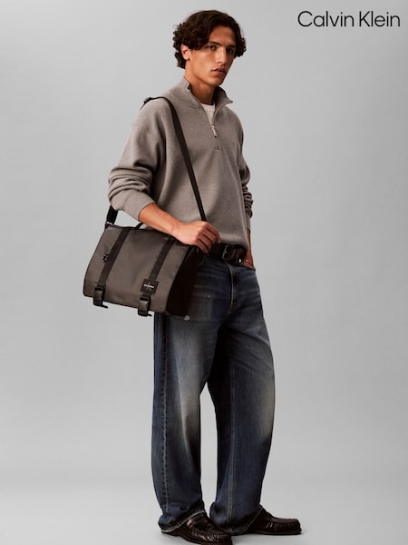Black - Regular Calvin Klein Water Repellent Messenger Bag
