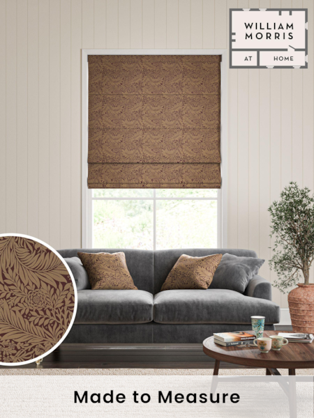 William Morris At Home Pink Larkspur Woven Made to Measure Roman Blinds (470931) | £106