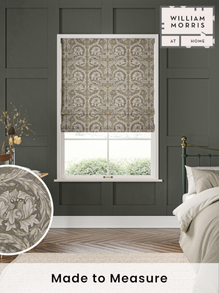 William Morris At Home Limestone Grey African Marigold Velvet Made to Measure Roman Blinds (471093) | £106